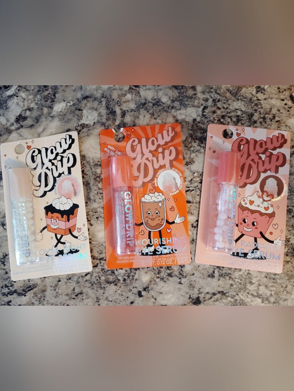 Glow Drip Lip Serum - Pink, Orange & White Variety Pack New